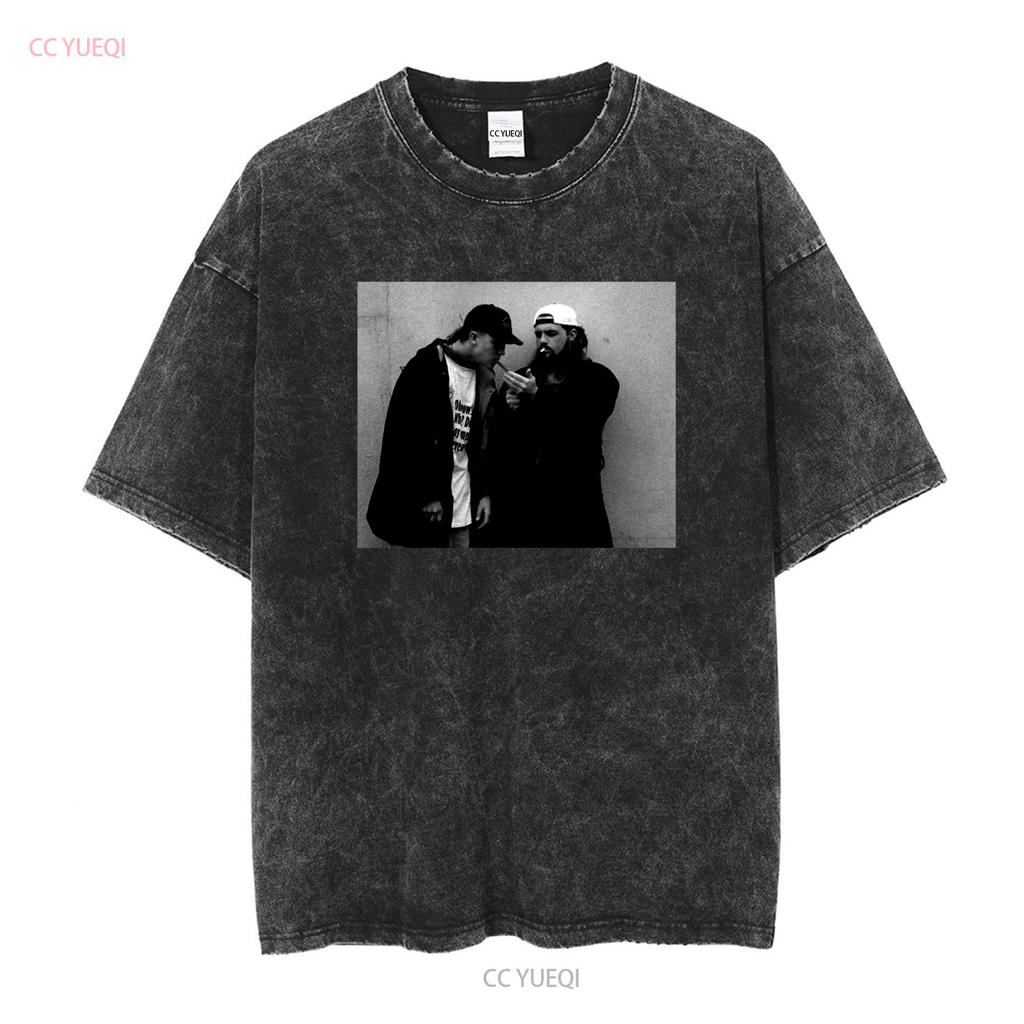 Clerks Cult Classic 90s Comedy Movie Fan Funny Jay and Silent Bob Black T Shirt Vintage Washed Comfortable Versatile Unisex