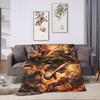 Anime Attack On Titan Flannel Blanket  Soft Durable Throw Blanket For Home Decor Airplane Travel Bedspread Sofa Bed Cover