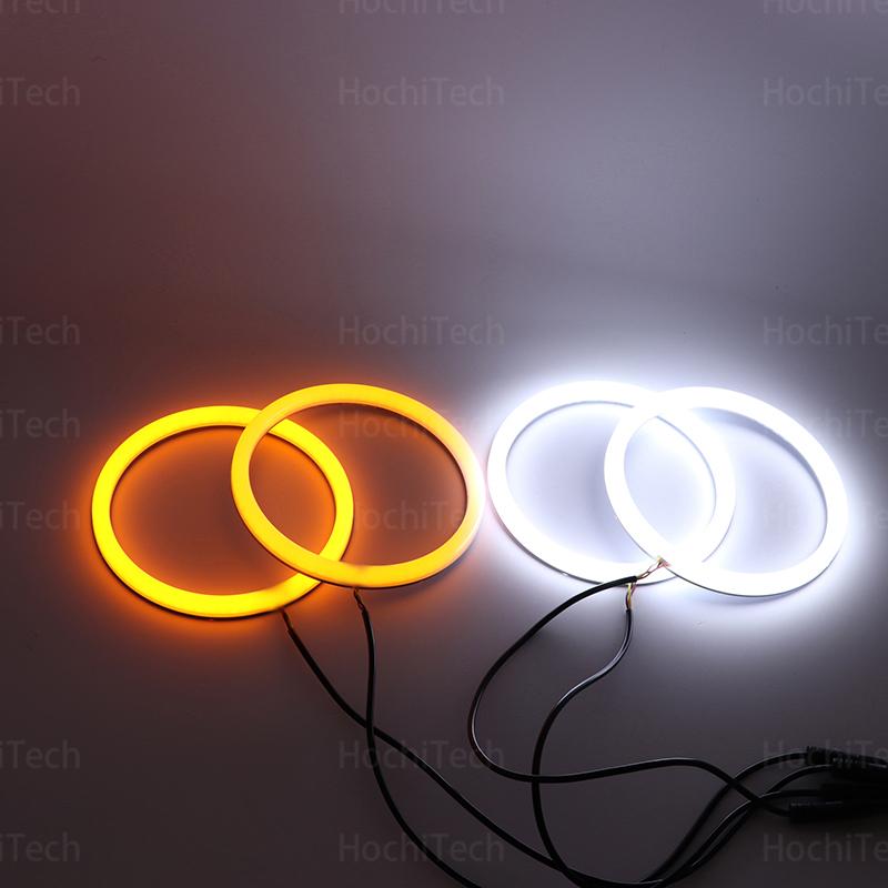 For BMW 7 Series F01 F02 F03 F04 730d 740d 740i 750i 760i 2008-2012 SMD cotton light LED angel eyes white and yellow DRL kit