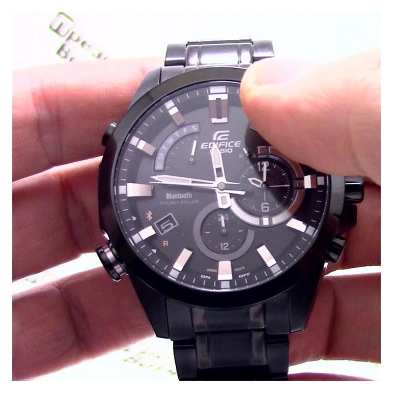 Casio EDIFICE Series Simple Business Casual Date Display Sports Waterproof Solar Quartz Movement Stainless Steel Strap Japanese and EQB-510DC-1A