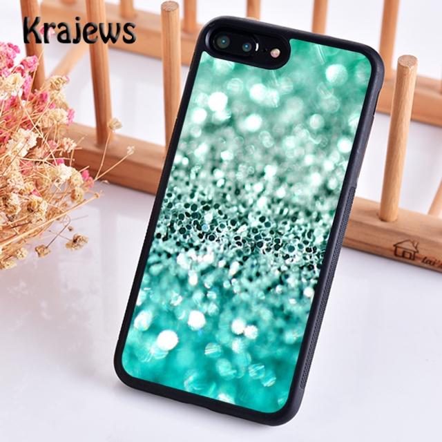 Krajews Mint Glitter pattern Phone Case Cover For iPhone 17 Air 16 15 14 plus 12 13 pro max coque Shell Fundas