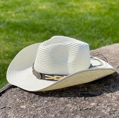 Bull Head Jazz Straw Hat Women's Summer Outdoor Sun Protection Visor Beach Hat Tibetan Hat Western Cowboy Hat Men's