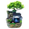 Binnenfontein met Kunstplant SteenLook Rots Waterval Decoratief voor Bureau,