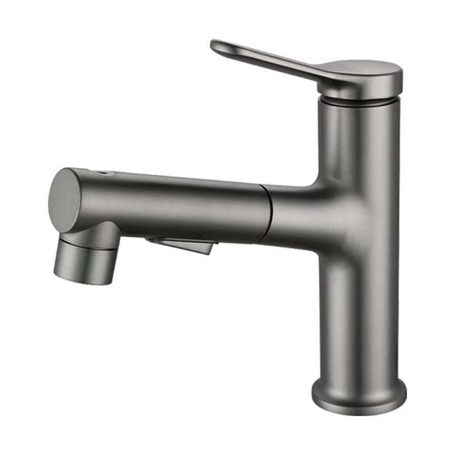 

Grifo extraíble de lujo blanco para lavabo de baño, grifo de latón para lavabo de baño, caño de 3 vías, mezcla de agua caliente G1/2