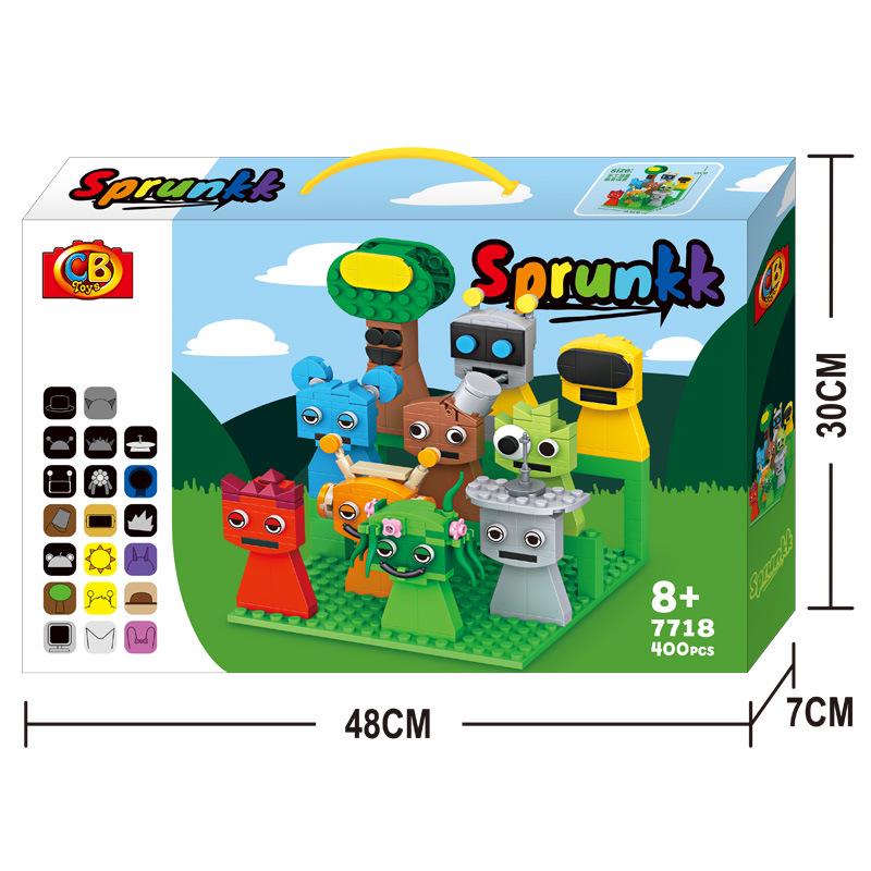 SprunkiPlush Monster Building Blocks & Figurine Set – Assembled Toys for Kids