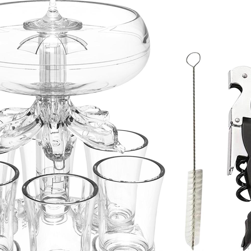 6 Dozator de sticlă Clear Mic și Set Reutilizabil Automat