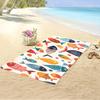 1PC Colorful Fish Print Beach Towel Unisex Bath Towel for Pool Swimming Lounge Chair Adults