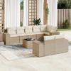 VidaXL Garden Lounge Set with Cushions 9 Pcs, Patio Sofas, Patio Furniture Set, Outdoor Furniture, Beige 3255165