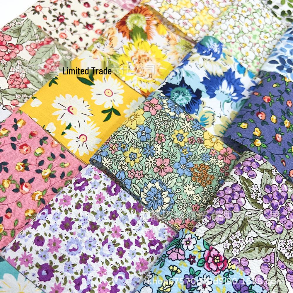 Plain Colored Cotton Fabric Strips Set for DIY Handmade Projects