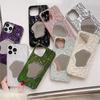 Niche Art Pleated Relief Mirror iphone14Promax for Apple 13 Mobile Phone Case 11 Premium 12 Women