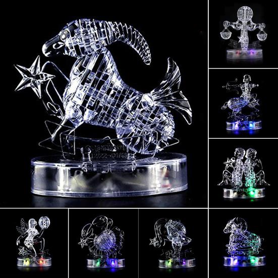 

1 комплект, украшение в разных стилях, красивая координация рук и глаз, двенадцать созвездий, строительные блоки «сделай сам», сборка головоломки