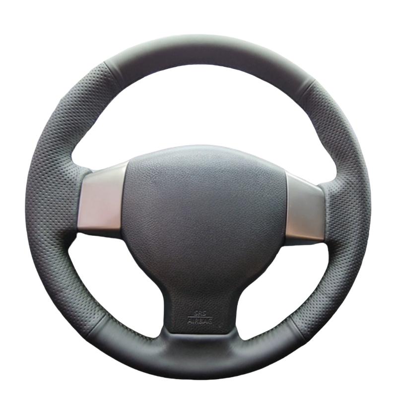 Capa de Volante Costurada à Mão Antiderrapante Couro Para Nissan Tiida 2004-2010 Versa 2007-2011 Sylphy 2006-2011