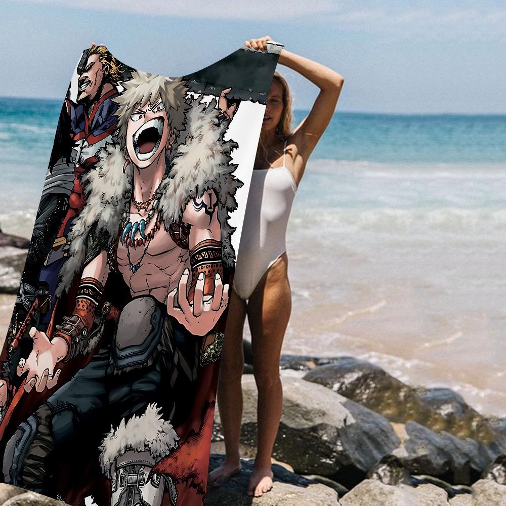 Anime B-Bakugo Katsuki Big Microfiber Beach Towels Quick Dry Towel Sand Beach Towels Pool Towel For Travel Swim Pool Yoga