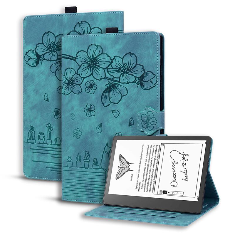 Tablet Etui for Kindle Scribe Cover 10 2 Inch Emboss PU Leather TPU Inner Stand Wallet Cover for Funda Kindle Scribe Case Coque