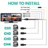 Blind Spot BSD Alarm Wireless Apple Carplay Android-Auto 4 Split Car DVR Parking Monitor With AHD 1080P Front /Rear/Side Camera