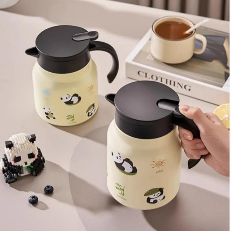 800/1000ml Edelstahl Isolierte Teekanne Haushalt Auslaufsicher Wärmedämmkessel Teezubereitungskessel Küchenteegeschirr