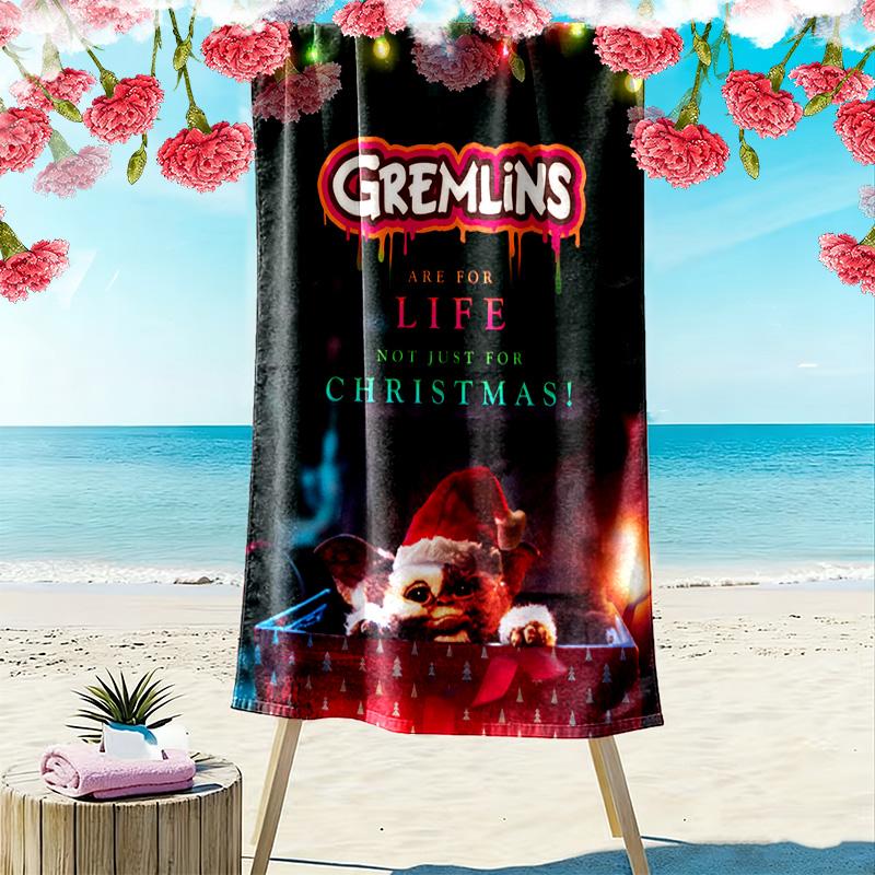 Gremlins: Chaos Curiosity beach towel soft beach seaside quick-drying swim towel Absorbent bath towel beach Outdoor picnic beach mat Fashion printing