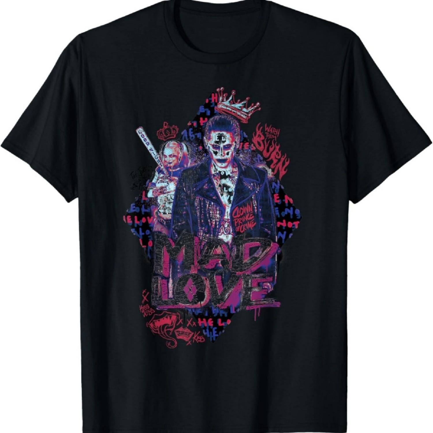 

DC Suicide Squad Joker Harley Quinn Mad Love T-Shirt S різнокольоровий