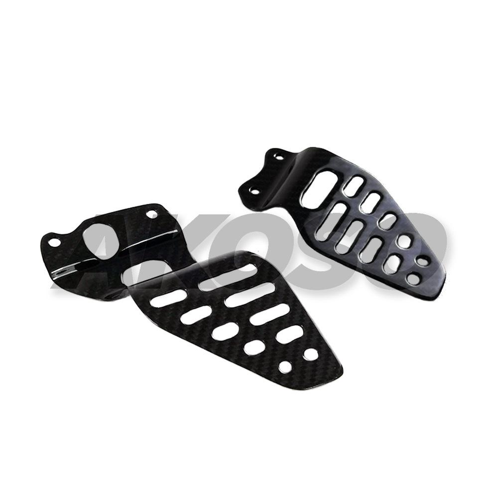 Yamaha R6 Carbon Fiber Foot Peg Covers for 2017+ Models - Motorcycle Accessories