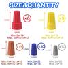 90PCS Electrical Wire Caps Wire Connectors Nuts Kit, Insulating Insert Twist Electrical Wire Connectors with Spring, Portable Wire Caps for Quick