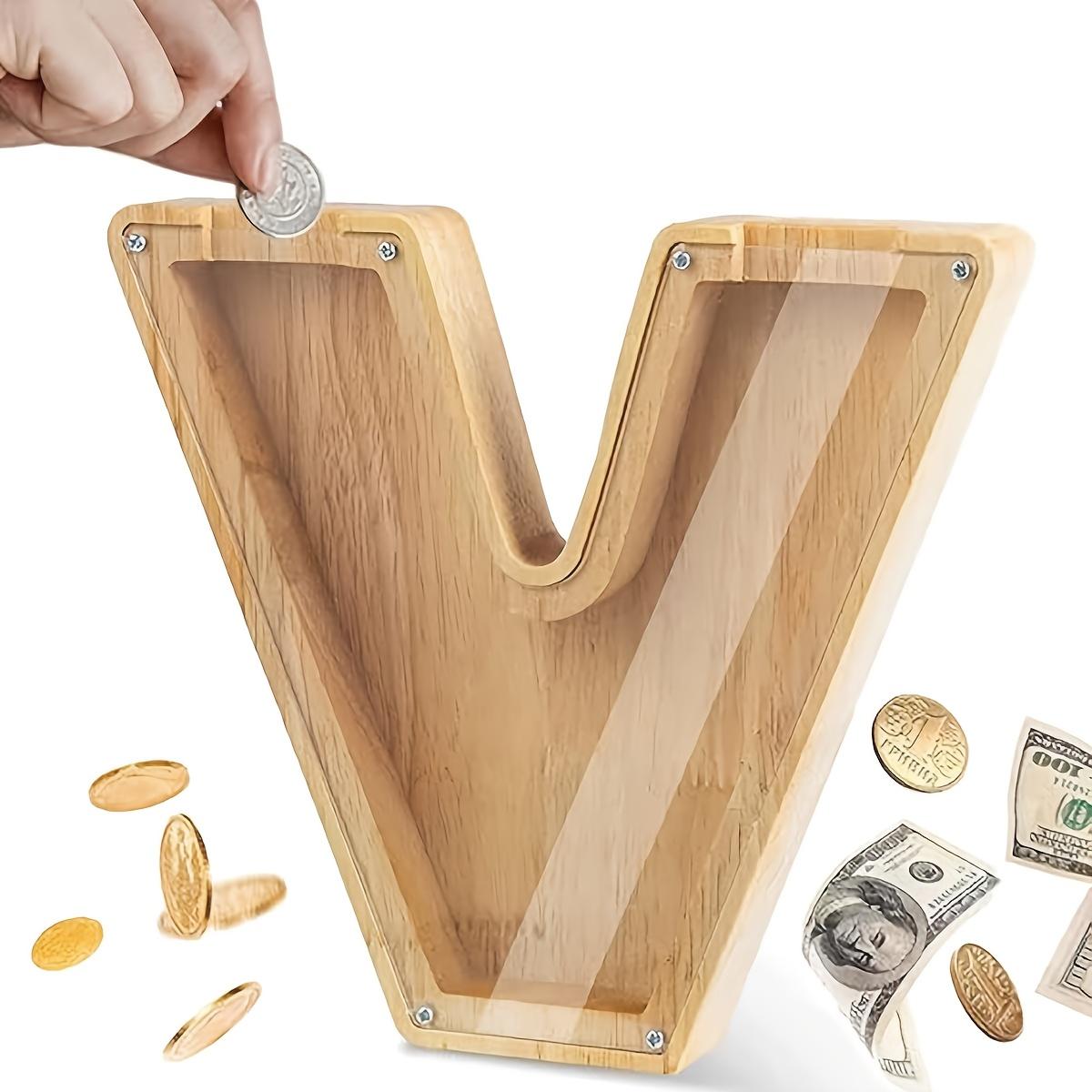 

Деревянная копилка в виде буквы Копилка для мальчиков девочек Алфавит A-Z Копилка для денег Копилка для монет Подарок на день рождения для детей, Пасха