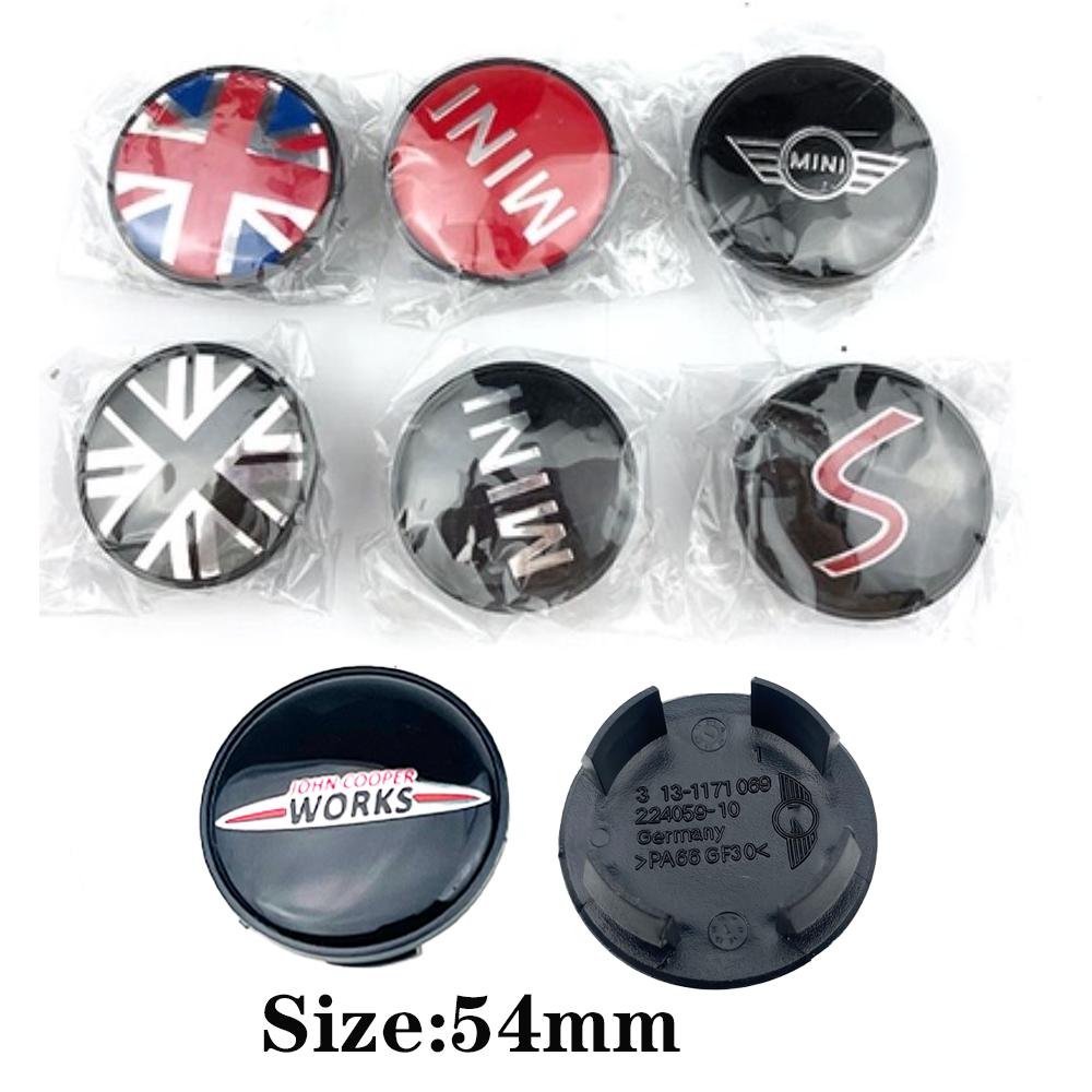 4Pcs 54mm Car Wheel Center Hub Cap Rim Cover For Mini JOHN Cooper S Works JCW One+ R56 R60 R61 F54 F55 F56 F60 Auto Accessories