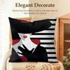 Vantage Federa Cuscino con Fantasia Elegante Dama Lino Naturale Tessuto Biologico Stampa Double-Sided Divano Decorazione Casa Regalo Federa