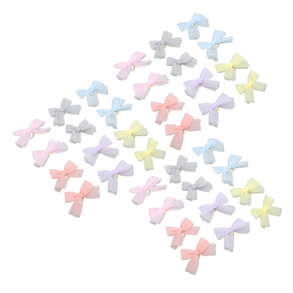 36PCS Bow Shape Pet Hair Bow Handmade Pet Hair Clip Exquisite Craft Pet Head Ornament Party Decor