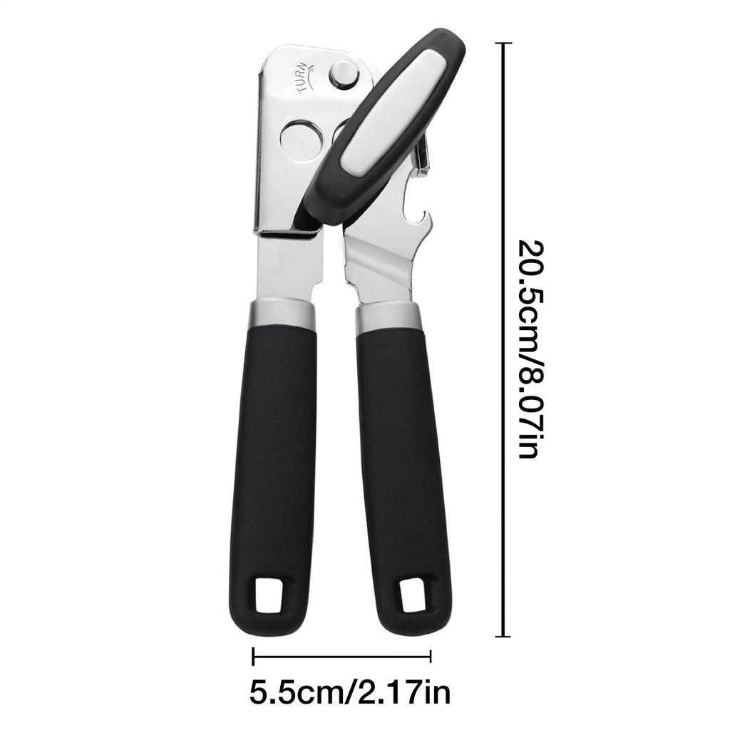 Hand Held Can Opener Hand Can Opener Manual Non-Slip Handle Heavy Duty Lid Remover Magnetic Tools Handheld For Kitchen Home