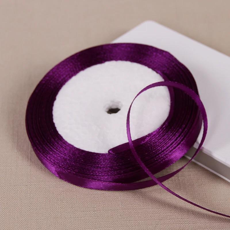 25Yards 6mm Silk Satin Ribbons for Crafts Bow Handmade Accessories for Clothing Accessories and Hats DJIY