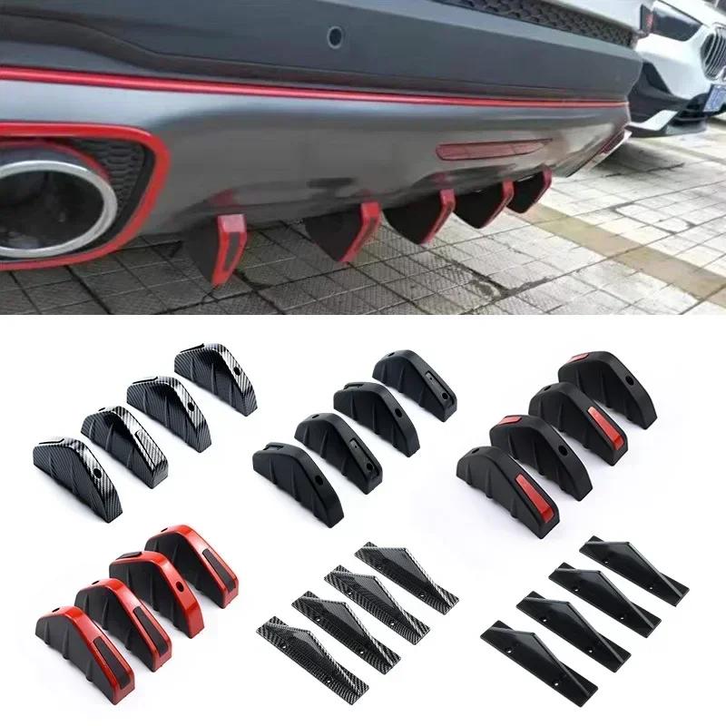 New 4PCS New Fashion Arrival Universal Car Rear Bumper Diffuser Car Back Bumper Spoiler Splitter Car-Styling Car Accessories