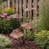 Handcrafted Iron Mushroom Statues Unique Mushroom Figurines Rustproof Garden Stakes Yard Pathway Decoration B03E