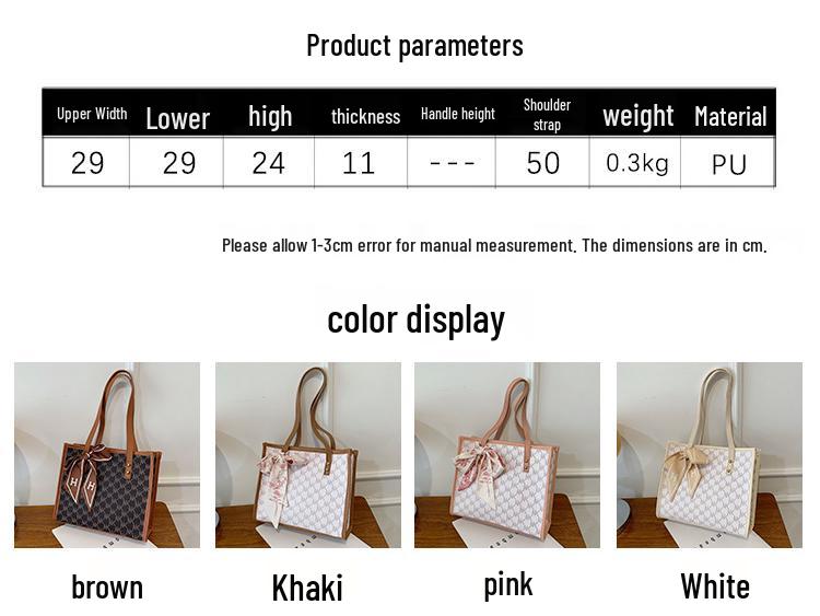 Women's 2022 Trendy Large Silk Scarf Shoulder Tote Bag