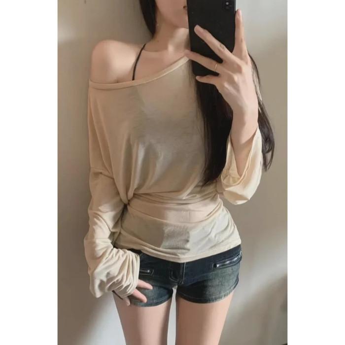 Womens Summer Long Sleeve T Shirt With Tie Waist And Sun Protection For Casual Wear