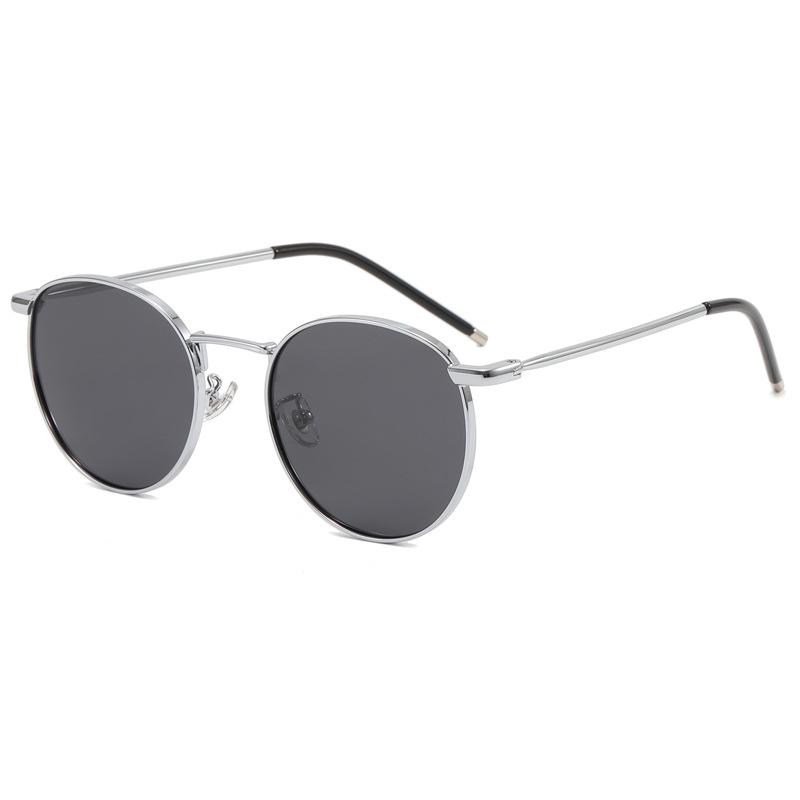D017 Polarized Metal Sunglasses Liu Renna With Sunglasses Female Round Frame Retro Personality Glasses Men