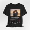 Couple Love Song Waveform Photo Tshirt  Unisex Personalized Music Design