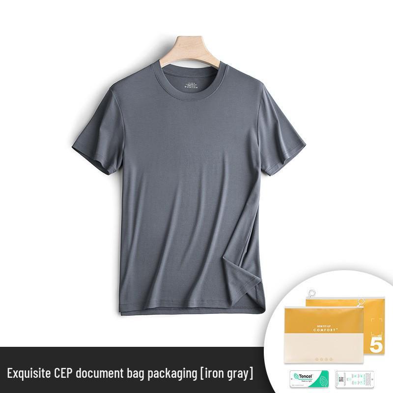 60-Pack Double-Sided Modal Unisex Short-Sleeve T-Shirt - Solid Color Thin Base Layer for Spring/Summer