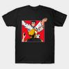 Men Black Print T-shirt Karate Slap No-Cut Transfer Paper Print Cotton Tshirt