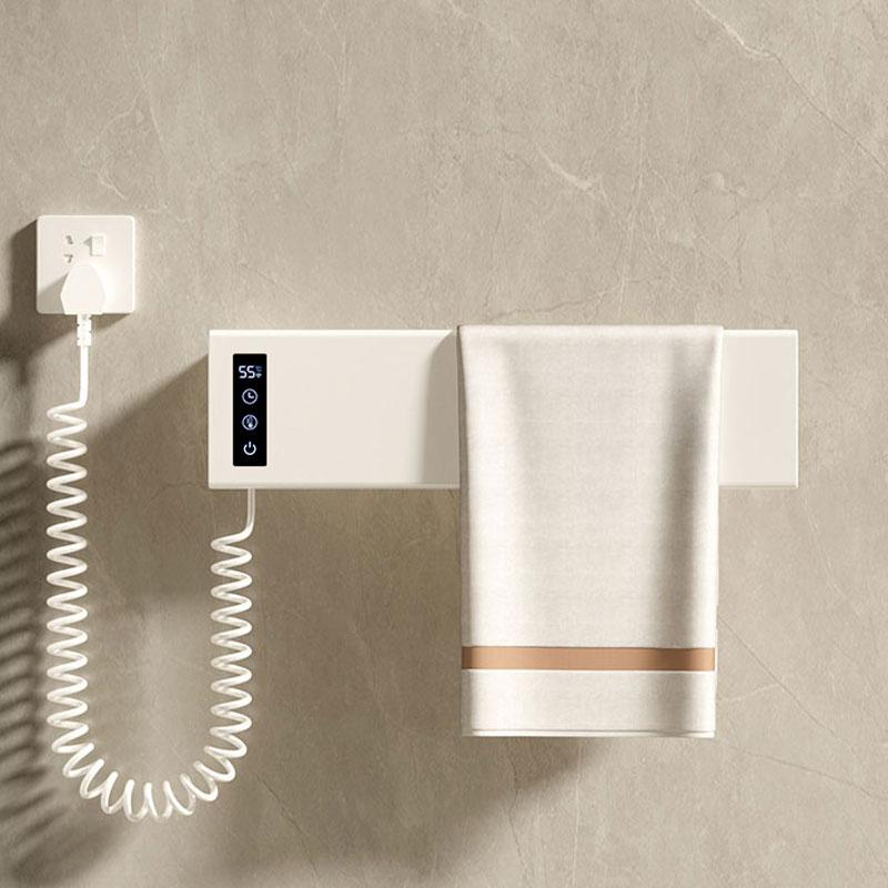 towel bar Gun ash space aluminum electric towel rack bathroom intelligent constant temperature timed drying towel bar