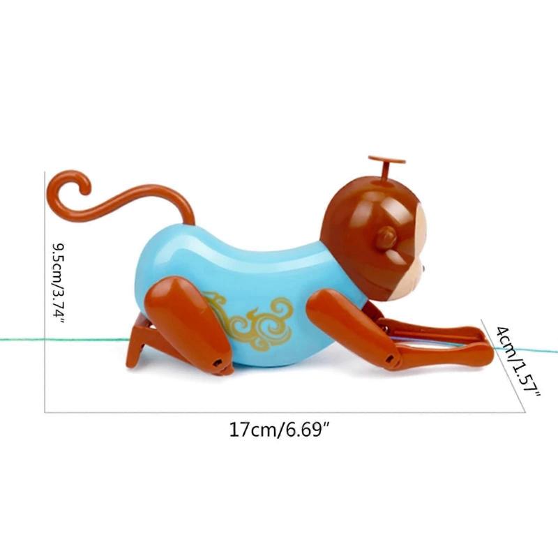 Cute Rope Climbing Monkey Clockwork Toy Collectable Souvenir Desk Toy Wind Up Animal Toy Toddler Favor Interactive Gift