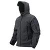 Men's Polar Fleece Tactical Zipper Jacket Outdoor Hooded Warm Outwear Solid Color Basic Style Sports Jacketcoat Male Clothing