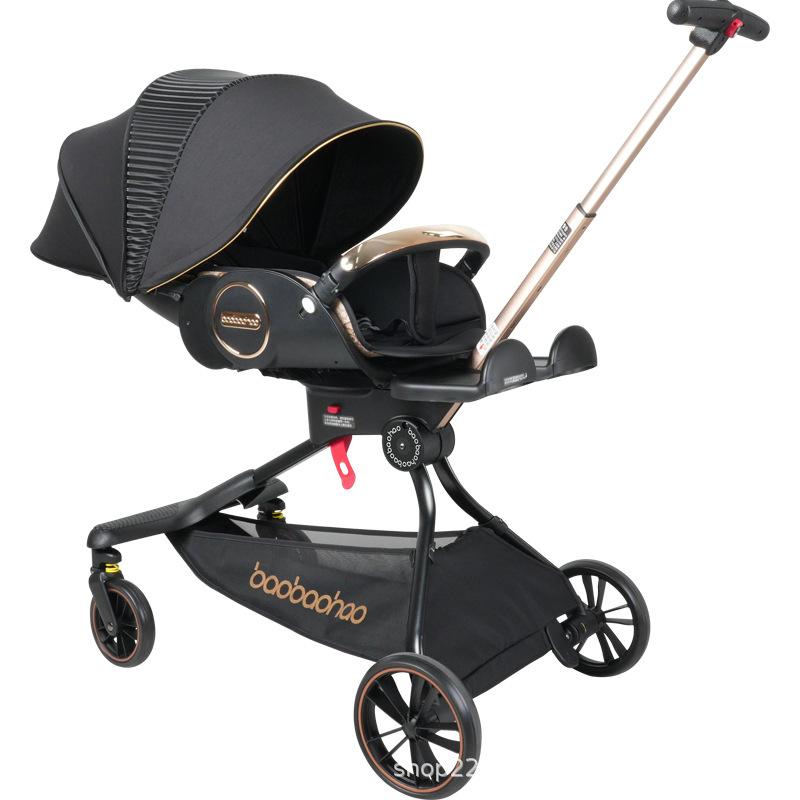 

Приспособление для ходьбы для малышей, двустороннее сидение и лежание, складывающаяся одним щелчком высокая люлька, прогулочная коляска для малышей 0-6 лет