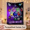 Custom Personalized Tapestry,Among Us Print Custom Name Text Wall Art Hanging for Bedroom