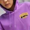 Puma Cropped Hoodie With Letter Print Women Hoodies Purple 626137-50