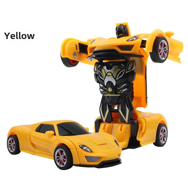 Popular Children's Deformed Toy Robot and Car Set for Educational Play At Street Markets and Night Stalls.