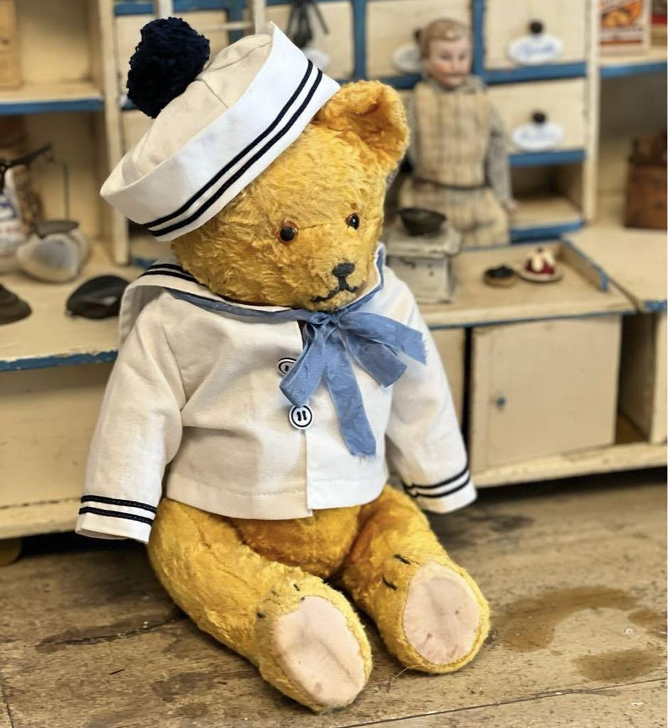 [USED] Vintage bear, teddy bear, marine bear, used, room decoration, stuffed toy, bear