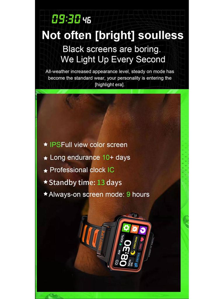 S666 Smartwatch: Sports Pedometer, Dynamic Heart Rate, All-Day Monitoring, Game Alerts