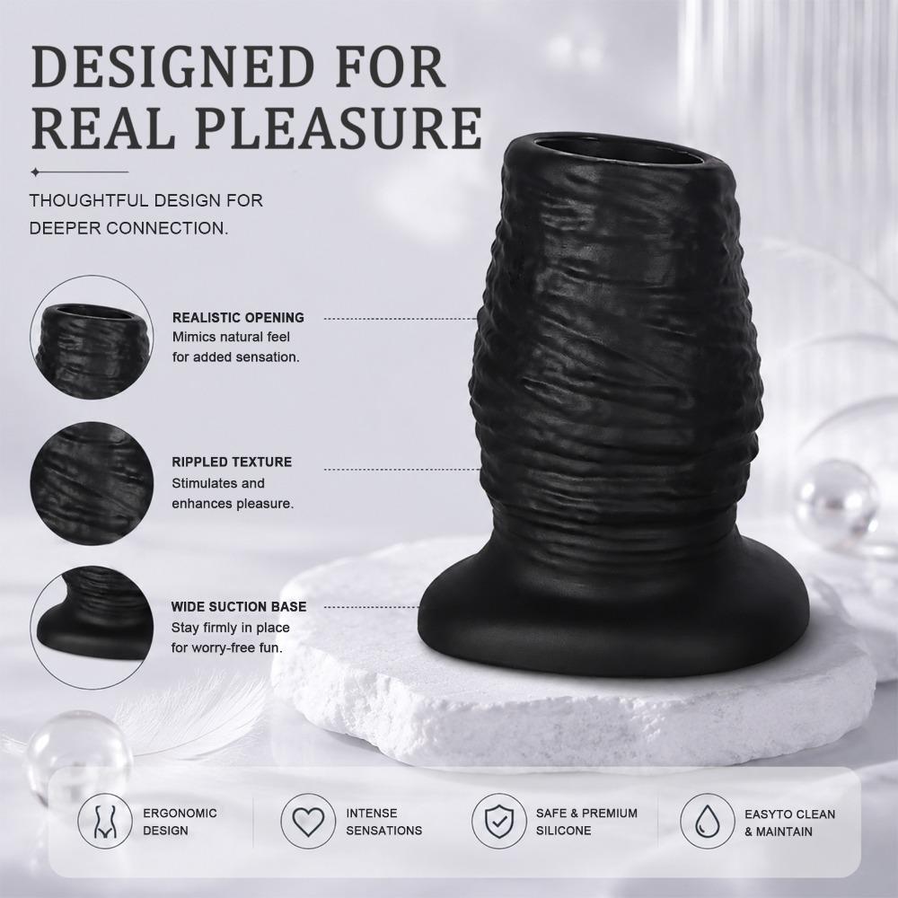 Oversized Hollow Anal Plug - Liquid Silicone Glove Shape Expander for Men Women, Backdoor Trainer Adult Sex Toy