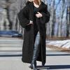 Women Casual Solid Knit Button Plus Size Long Sleeve Sweater Long Cardigan Coat