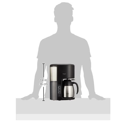 Tiger Thermos (TIGER) Coffee Maker for 8 Cups Vacuum Stainless Steel Server with Ice Function Cafe Black ACE-V080KM